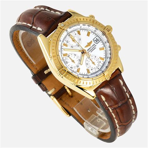 18k yellow gold breitling 500m chronomat chronograph|breitling super chronomat price.